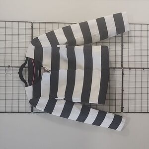 Banana Republic Black and White Striped Jacket